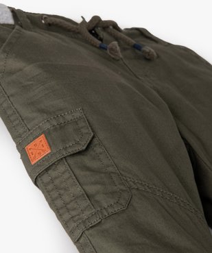 Pantalon bébé garçon coupe battle à revers et taille élastiquée vue2 - GEMO(BEBE DEBT) - GEMO