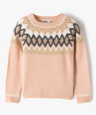 Pull fille jacquard à paillettes vue1 - GEMO (ENFANT) - GEMO