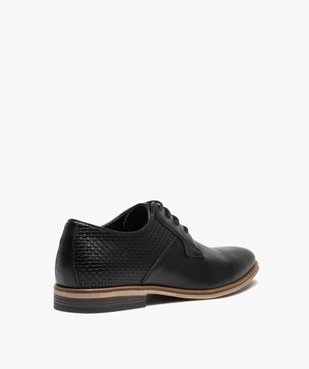 Derbies homme unis en matière lisse avec effet tressé vue5 - GEMO(URBAIN) - GEMO