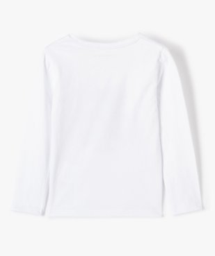 Tee-shirt fille à manches longues et broderie - LuluCastagnette vue3 - LULUCASTAGNETTE - GEMO