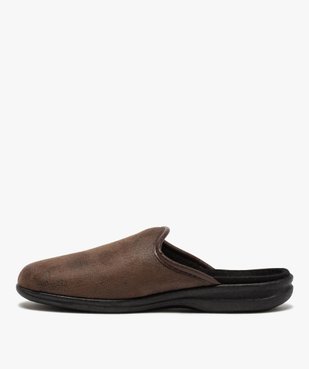 Chaussons homme mules confort cuir imitation vue3 - GEMO(HOMWR HOM) - GEMO