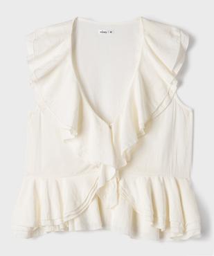 Blouse sans manches à volants femme grande taille vue1 - GEMO (G TAILLE) - GEMO