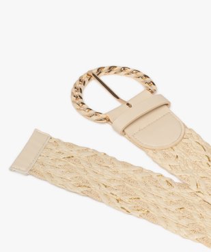 Ceinture tressée en paille de papier et fil lurex femme vue4 - GEMO (ACCESS) - GEMO