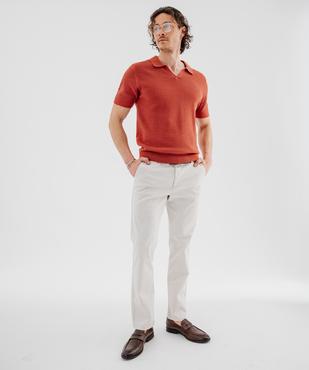 Pantalon chino en coton stretch coupe Regular homme vue4 - GEMO 4G HOMME - GEMO