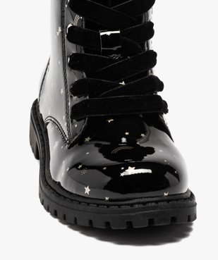 Boots fille à lacets et zip tige vernie et imprimée vue6 - GEMO (ENFANT) - GEMO
