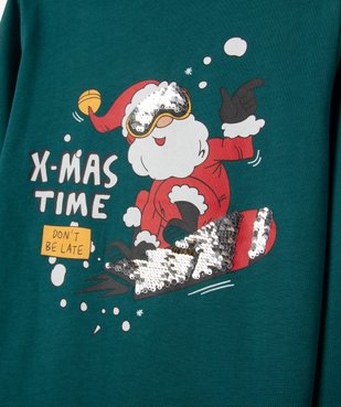 Tee-shirt manches longues de Noël en coton imprimé garçon vue3 - GEMO (ENFANT) - GEMO