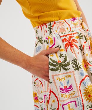 Short ample et fluide en viscose plissée femme vue2 - GEMO 4G FEMME - GEMO