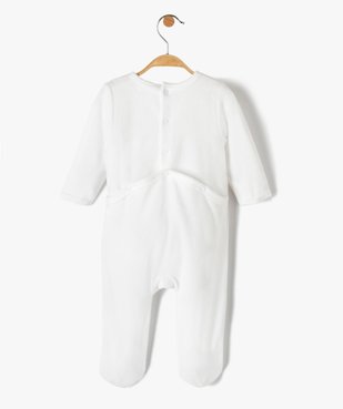 Pyjama bébé à pont-dos en velours avec inscription pailletée vue4 - GEMO(BB COUCHE) - GEMO