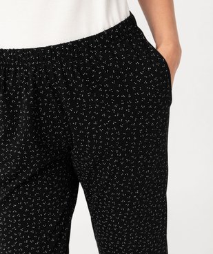 Pantalon de pyjama imprimé avec bas élastiqué femme vue2 - GEMO 4G FEMME - GEMO