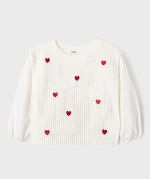 Pull 2 en 1 avec manches chemise fille vue2 - GEMO (ENFANT) - GEMO