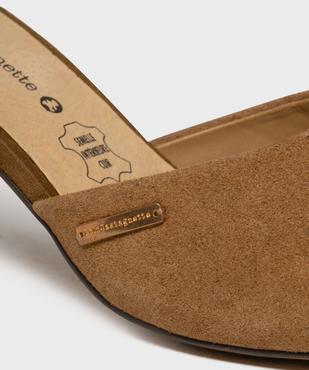 Mules à talon trapèze en suédine femme - LuluCastagnette vue6 - LULUCASTAGNETTE - GEMO