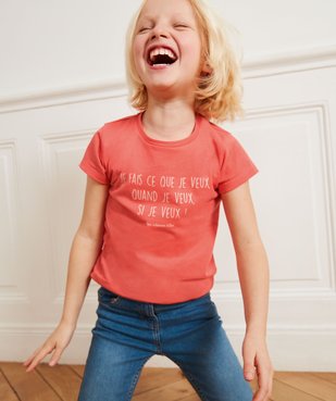 Tee-shirt fille à message pailleté - GEMO x Les Vilaines filles vue4 - VILAINES FILLES - GEMO