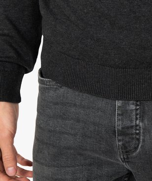 Pull homme à col rond 100% coton biologique vue2 - GEMO C4G HOMME - GEMO