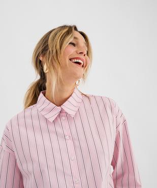Chemise à rayures coupe ample femme vue2 - GEMO(FEMME PAP) - GEMO