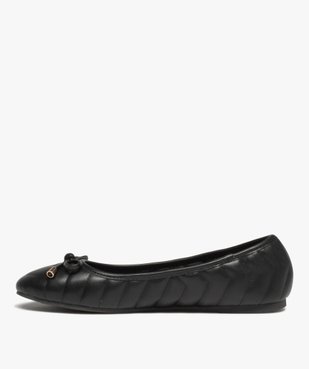 Ballerines femme matelassées avec noeud décoratif vue3 - GEMO(URBAIN) - GEMO