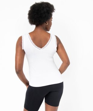 Débardeur avec col V en dentelle femme vue6 - GEMO 4G FEMME - GEMO
