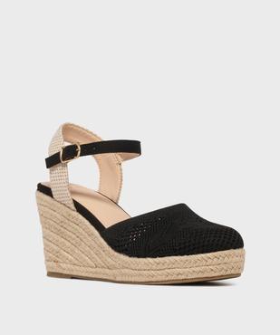 Sandales à talon compensé à bout fermé et semelle de corde femme vue2 - VALENTINA BALDA - GEMO