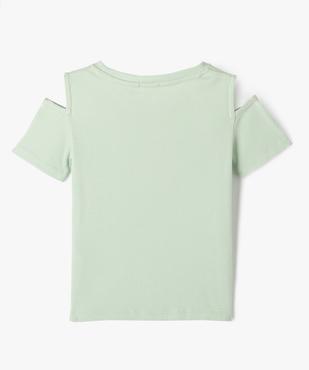 Tee-shirt à manches courtes avec épaules dénudées fille vue3 - GEMO (ENFANT) - GEMO