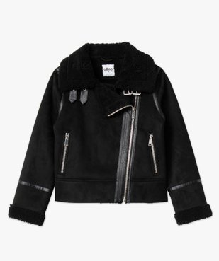 Veste aviateur en suédine doublée sherpa vue4 - GEMO(FEMME PAP) - GEMO
