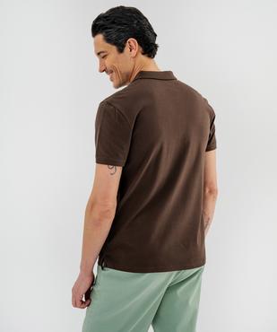 Polo manches courtes en coton homme vue3 - GEMO (HOMME) - GEMO