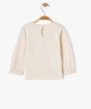 Tee-shirt manches longues imprimé pailleté bébé fille vue3 - GEMO 4G BEBE - GEMO