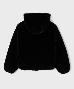 Blouson oversize en fourrure imitation à capuche fille vue4 - GEMO (JUNIOR) - GEMO