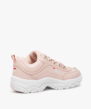 Baskets Dad shoes* femme à lacets et passants métallisés - Fila Strada Low vue4 - FILA - Nikesneakers