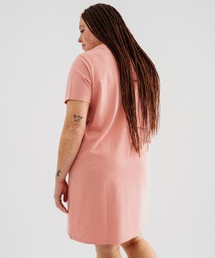 Chemise de nuit à manches courtes femme grande taille vue3 - GEMO 4G FEMME - GEMO