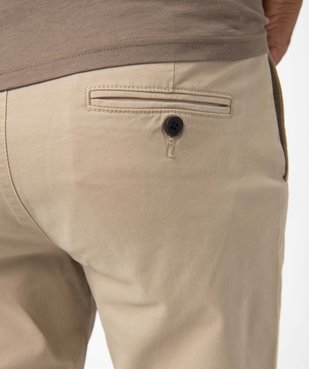 Pantalon chino homme en coton stretch vue5 - GEMO (HOMME) - GEMO