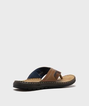 Claquettes à entredoigt en cuir homme - G'Flex vue4 - G'FLEX - GEMO