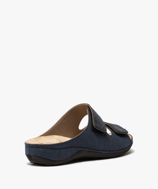 Mules femme confort à brides scratch finitions métallisées vue4 - GEMO (CONFORT) - GEMO