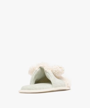 Chaussons mules en maille peluche avec oreilles femme vue4 - GEMO(HOMWR FEM) - GEMO