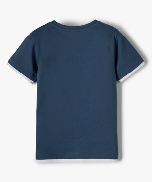 Tee-shirt garçon effet 2 en 1 avec large motif dinosaure vue4 - GEMO C4G GARCON - GEMO