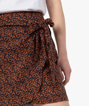 Jupe femme imprimée forme portefeuille vue2 - GEMO 4G FEMME - GEMO