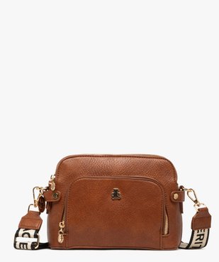 Sac en matière grainée avec deux bandoulières amovibles femme - LuluCastagnette vue1 - LULUCASTAGNETTE - GEMO