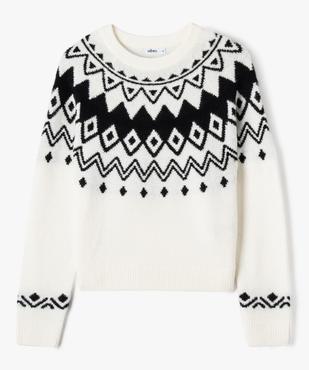 Pull à col rond à motif jacquard fille de Noël vue2 - GEMO (JUNIOR) - GEMO