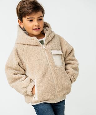 Sweat zippé à capuche réversible garçon vue2 - GEMO (ENFANT) - GEMO