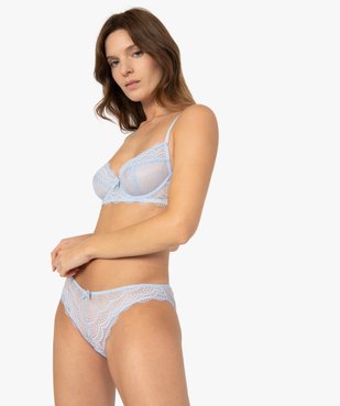 Culotte femme en dentelle et tulle (lot de 2) vue3 - GEMO(HOMWR FEM) - GEMO