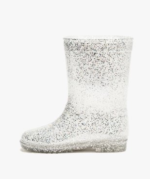 Bottes de pluie fille à paillettes argentées Reine des neiges vue3 - REINE DES NEIGE - GEMO