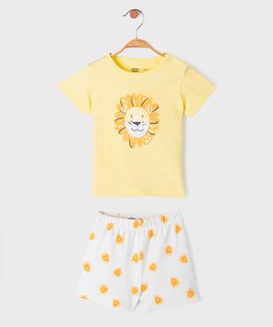 Ensemble 2 pièces avec motif lion bébé garçon tee-shirt et short vue1 - GEMO 4G BEBE - GEMO
