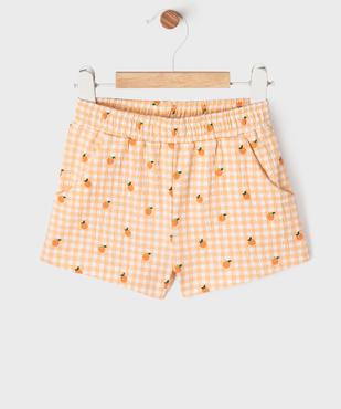 Short en maille gaufrée extensible bébé fille vue4 - GEMO(BEBE DEBT) - GEMO