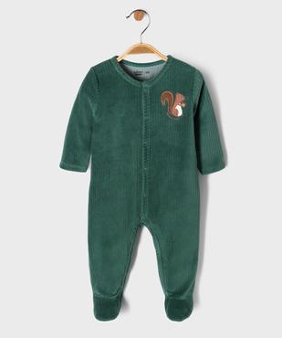 Pyjama dors-bien en velours côtes plates bébé vue3 - GEMO 4G BEBE - GEMO