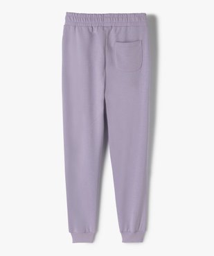 Jogging fille en jersey fin et taille élastiquée vue3 - GEMO (JUNIOR) - GEMO