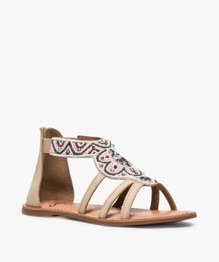 Sandales fille zippées ornées de perles et de strass vue2 - GEMO (ENFANT) - GEMO