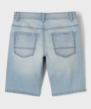 Bermuda en jean stretch coupe slim taille ajustable garçon vue3 - GEMO 4G GARCON - GEMO