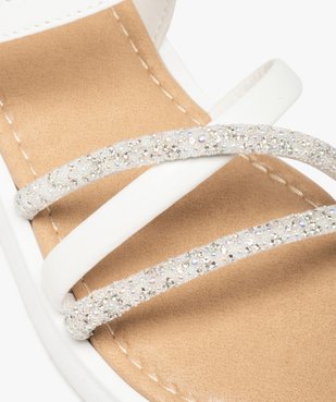 Sandales fille unies à brides strass vue6 - GEMO (ENFANT) - GEMO