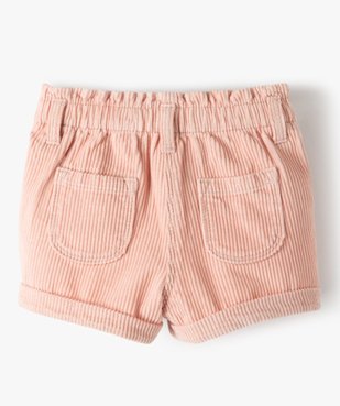 Short bébé fille en velours grosses côtes vue3 - GEMO(BEBE DEBT) - GEMO