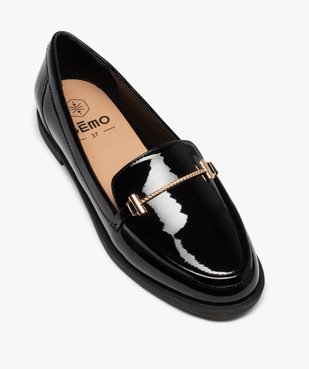Mocassins femme à talon plat dessus verni vue5 - GEMO (CASUAL) - GEMO