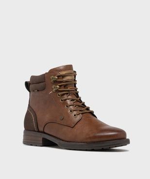 Boots à col matelassée, lacets et zip homme vue3 - MARIO BALDANO - GEMO
