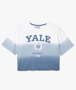 Tee-shirt femme coupe ample et courte - Yale vue4 - YALE - GEMO